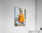 Man prays in Jain temple in Ranakpur Rajasthan during the day Acrylic Print
