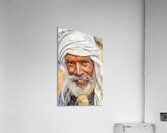 Man with white beard and turban in Orchha Madhya Pradesh India Acrylic Print