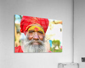 Portrait of holy man sadhu in Orchha Madhya Pradesh India Acrylic Print