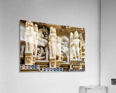 Hindu temples in Khajuraho show ancient art and carvings Acrylic Print