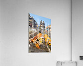 Cremation rites along the river Ganges in Varanasi India Acrylic Print
