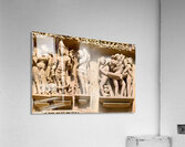 Hindu temples in Khajuraho show ancient art of erotic sculptures Acrylic Print