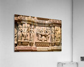 Hindu temples in Khajuraho display intricate erotic carvings Acrylic Print