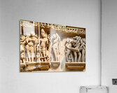 Hindu temples in Khajuraho display intricate carvings of life Acrylic Print