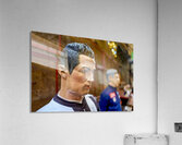 Statues of Christmas nativity scene at artisan workshops in Napl Acrylic Print