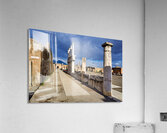 Exploring Pompeii ruins in Campania Italy on a cloudy day Acrylic Print