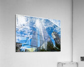 Reflections of one world trade center in manhattan Acrylic Print