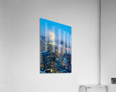 Aerial view of Manhattan skyline at dusk with Chrysler Building Acrylic Print