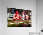 Manhattan showcases big red ornaments at Christmas time Acrylic Print
