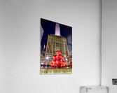 Christmas decorations in Manhattan at Rockefeller Center during  Acrylic Print