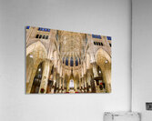 Visitors admire St. Patricks Cathedral in Manhattan during the  Acrylic Print