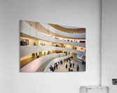 People walk through the spiraled structure of Solomon R Acrylic Print