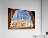 Noto Cathedral stands tall in Noto Sicily with blue sky backdro Acrylic Print