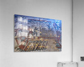 Mosaics show scenes of daily life at Villa Romana del Casale in  Acrylic Print