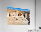 Exploring the ancient theatre in Gerasa Jerash in Jordan Acrylic Print