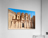 Visit to the Monastery at Petra in Jordan under clear blue sky Acrylic Print