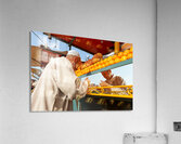 Fresh orange juice stall in Djema el Fnaa square in Marrakesh M Acrylic Print