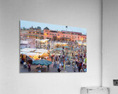 Sunset scene at Djema el Fna square in Marrakesh Morocco Acrylic Print