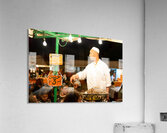 Snail dinner served at street vendors in Marrakech night market Acrylic Print