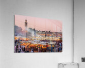Sunset at Djema el Fna square in Marrakesh Morocco Acrylic Print