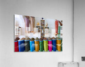 Herbal remedy shop in Marrakesh showing colorful bags of herbs Acrylic Print