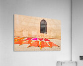 Dyed leather drying in the sun in Marrakesh Morocco Acrylic Print