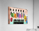 Hanging dyed threads in the dyers souk of Marrakesh Morocco Acrylic Print