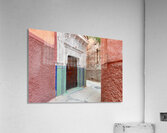 Narrow alleys in Marrakeshs Medina show traditional architectur Acrylic Print