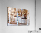 Frescoes on walls of Cattolica di Stilo church in Calabria Italy Acrylic Print