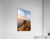 Elevated view of Ruffo castle and Scilla at sunset in Calabria Acrylic Print