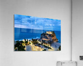 Santa Maria dellIsola Monastery in Tropea Calabria during dusk Acrylic Print