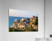 Tourists view Santa Maria dellIsola Monastery in Tropea Calabri Acrylic Print