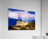 Tropea offers views of the sea and buildings at sunset in Calabr Acrylic Print