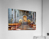 People walk inside basilica di san miniato in Florence Tuscany Acrylic Print