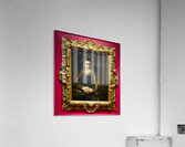 A rabbi sits calmly in a chair with hands together Acrylic Print