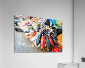 Footwear display at Ballaro street market in Palermo Sicily Acrylic Print