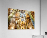 Interior view of Cappella di San Cataldo showing its unique desi Acrylic Print