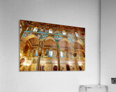 Cappella Palatina in Palermo shows detailed frescoes and archite Acrylic Print
