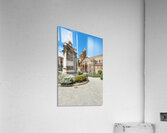 Palermo Cathedral stands tall with statue in front and blue sky Acrylic Print