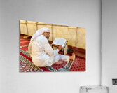 Elderly man reading Quran inside Umayyad Mosque in Damascus Syri Acrylic Print