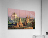 Temples in Bagan during sunset with ancient architecture visible Acrylic Print