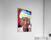 Portrait of an old man in Myanmar with a traditional head wrap Acrylic Print