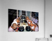 Monks having lunch in Mandalay during the day Acrylic Print