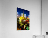 Visitors gather at Kyaiktiyo Pagoda Golden Rock in Myanmar at su Acrylic Print