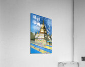 Golden stupa at Sagaing Paya in Myanmar under blue sky Acrylic Print