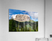 Sassolungo mountain in Val Gardena Italy during daytime Acrylic Print
