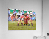 Wrestling matches take place during Naadam festival in Ulaanbaat Acrylic Print