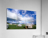 Mongolic nomadic tents in a grassland in Mongolia Acrylic Print