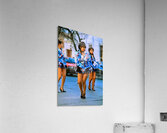 Dancers in blue costumes perform during cultural festival in Arg Acrylic Print