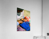 Indigenous mother nourishes child in the Andes of Argentina Acrylic Print